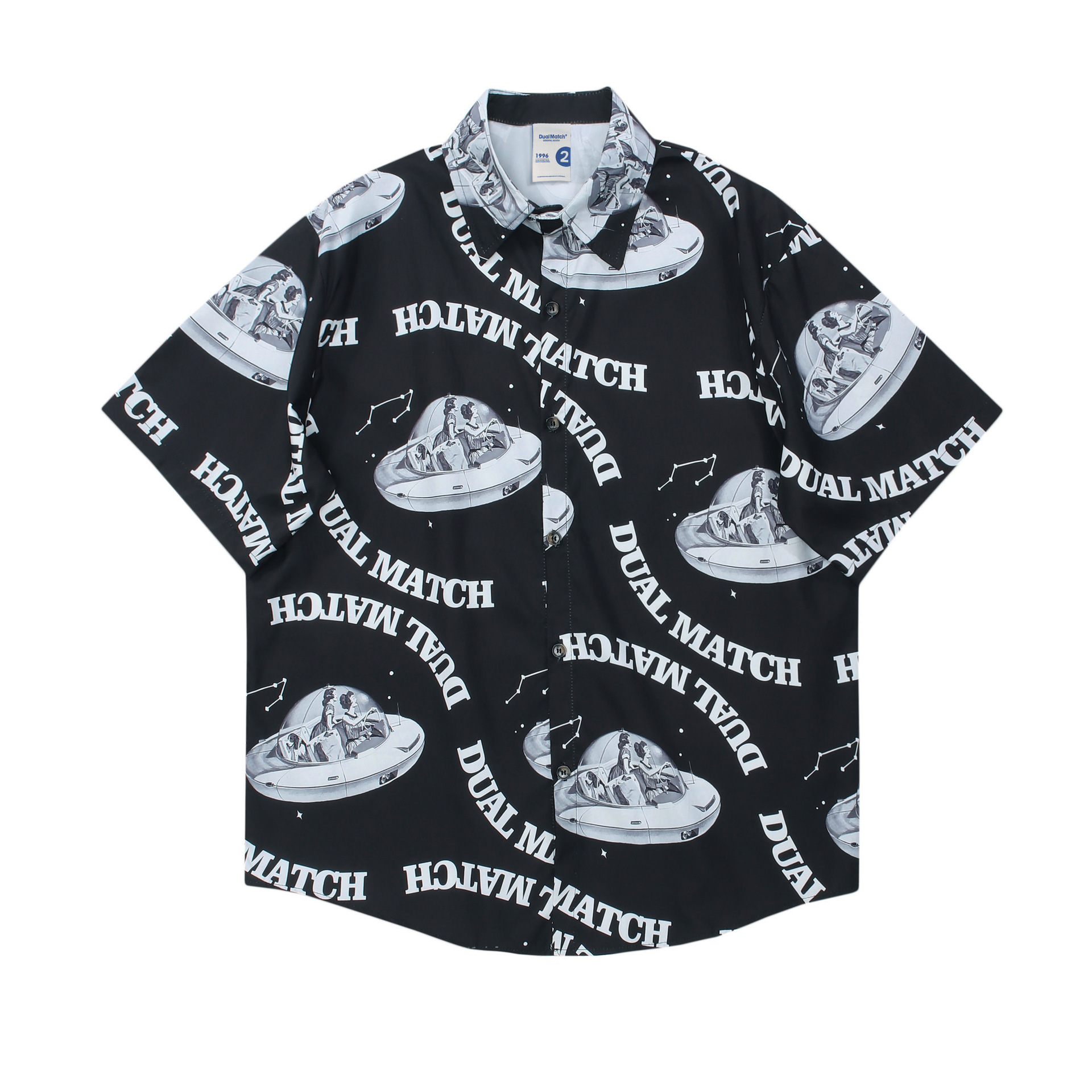 曼坤500-2022ss-美式街头潮复古西海岸风格:设计oversize短袖衬衫