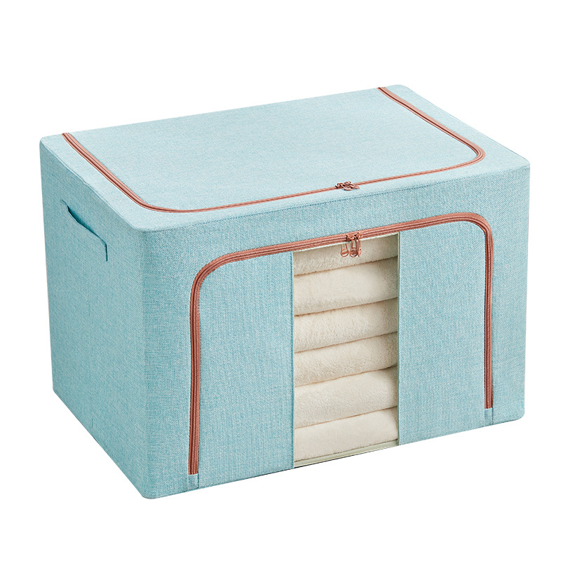 Cotton and Linen Thickened Storage Box Fabric Covered Folding Storage Box Clothing Storage Box Clothes Box Packaging Carton