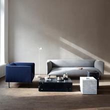 北欧设计师意大利极简意式轻奢高级灰办公三人布艺沙发小户型客厅