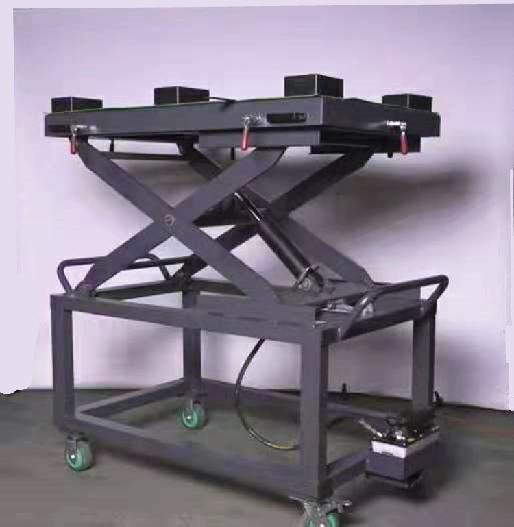电动汽车电瓶举升机新能源车电池包拆装维修升降平台移动托架1t吨