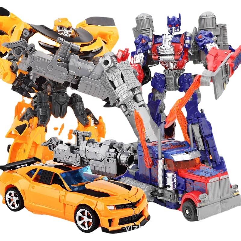 Deformation Toy Model Steel Cable Robot Bumblebee Dinosaur Children's Alloy Optimus God of War Column King Kong