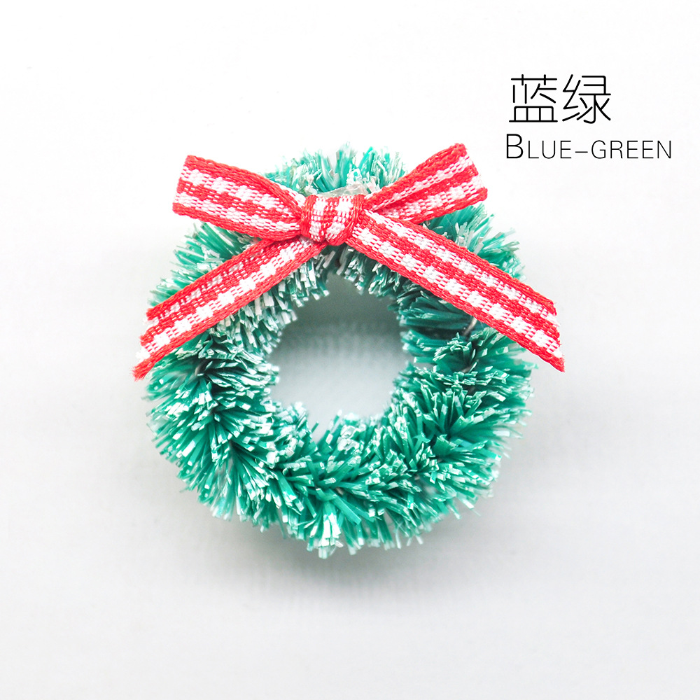 Cross-Border Christmas Garland Ornaments Mini Qiongma Ring Plastic Rattan Simulation Small Wreath Ring Decoration Accessories Wholesale