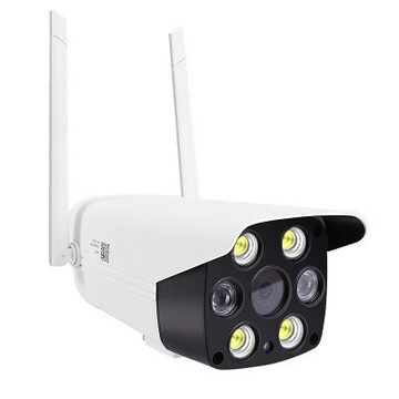 六灯双光源1080p室内外枪机高清夜视 无线监控摄像头室外监控枪机