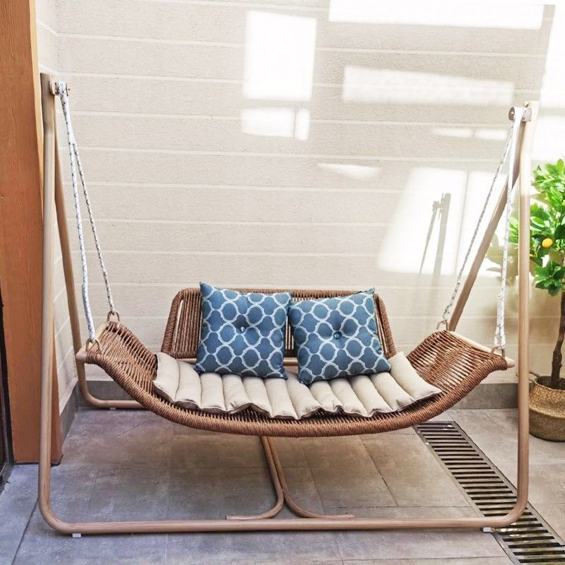 小阳台秋千户外吊椅花园家用吊床休闲床椅庭院摇椅亚马逊代发批发