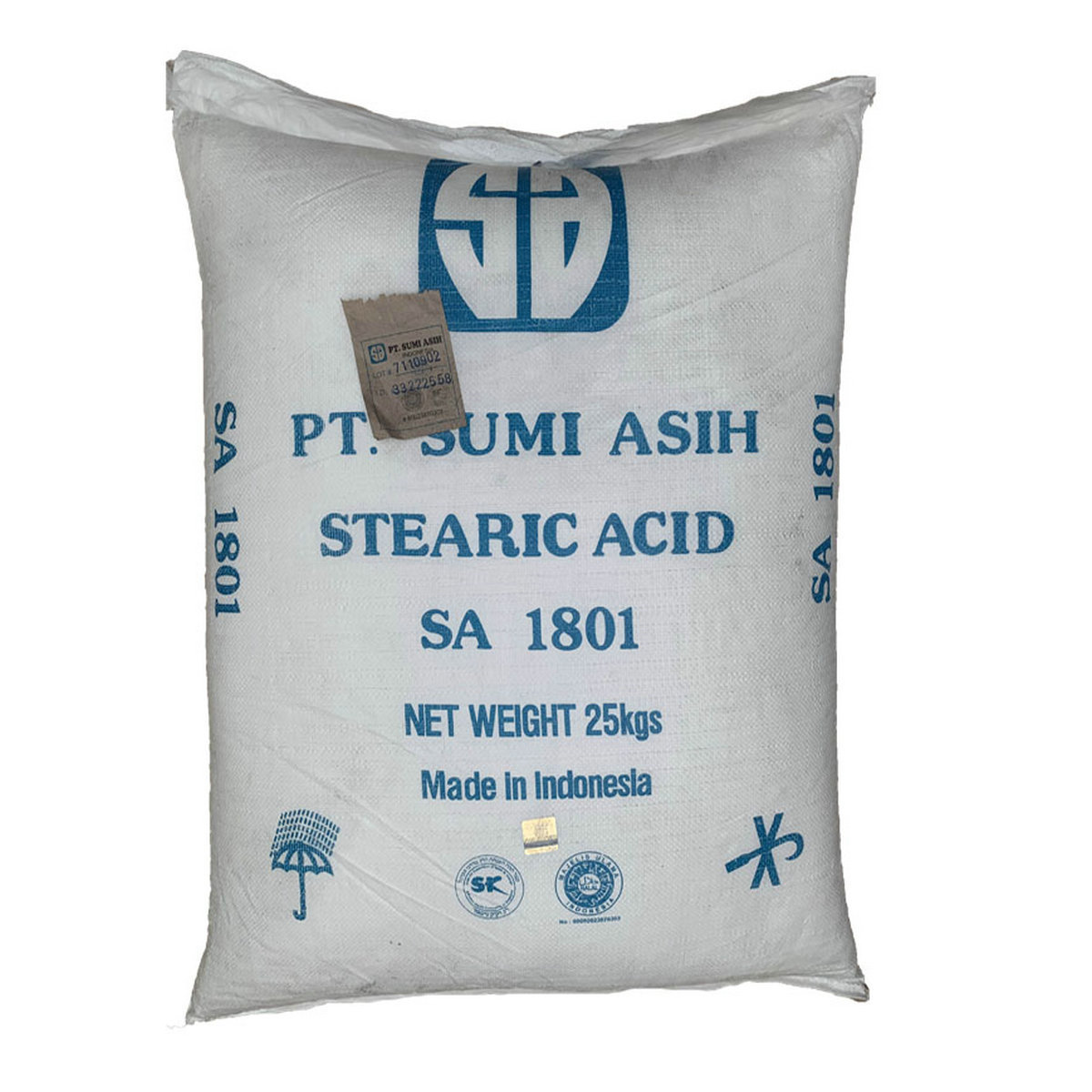 印尼斯文牌原厂原包硬脂酸1801塑胶用硬脂酸彩带喷雪用硬脂酸