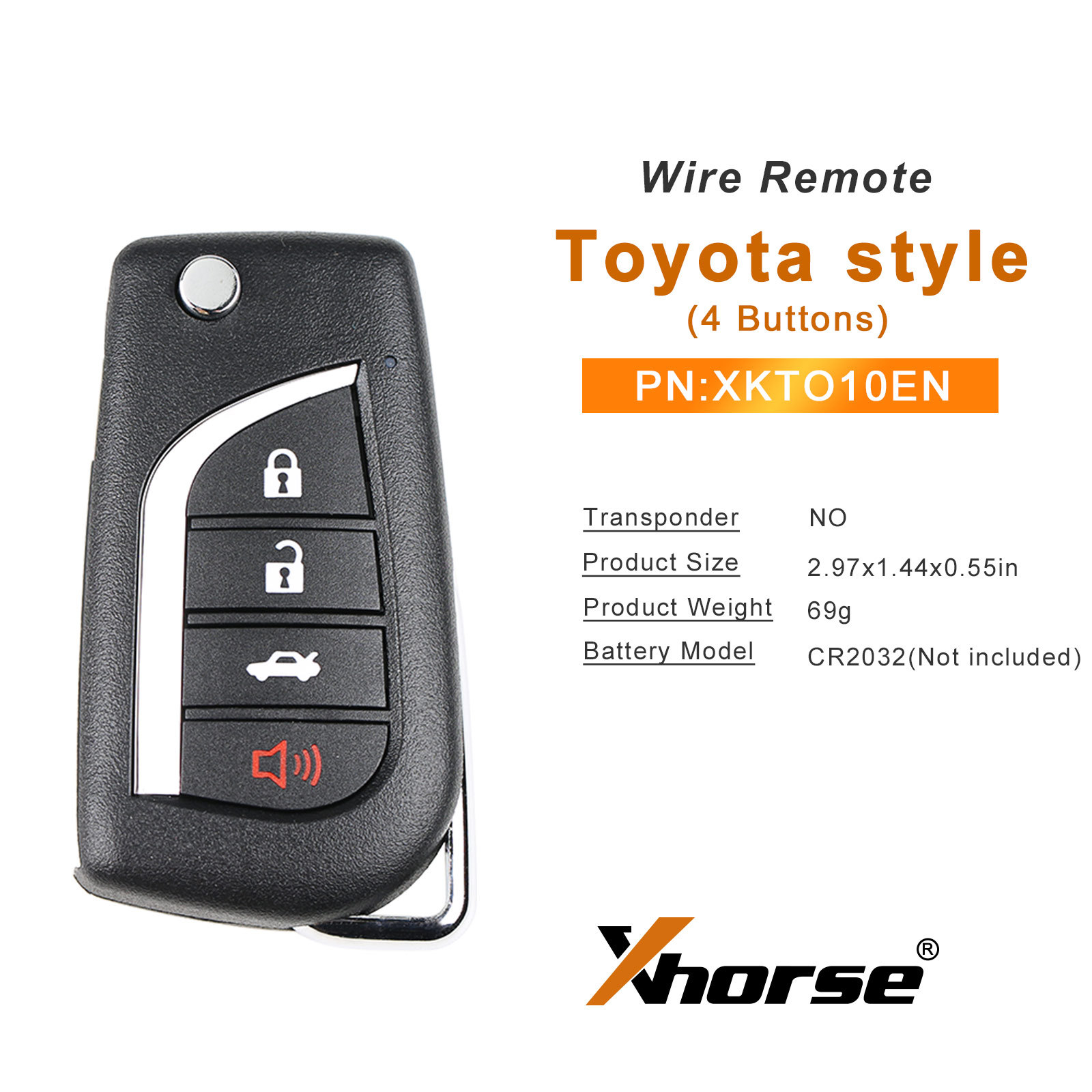 xhorse xkto10en wire remote key vvdi遥控钥匙 通用型遥控钥匙