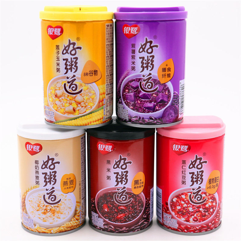 银鹭好粥道八宝粥280g6罐整箱组合装紫薯黑米五谷杂粮营养早餐