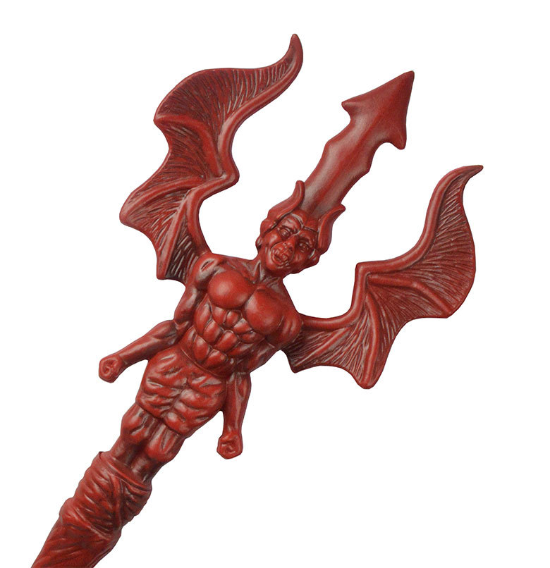 跨境万圣节武器恶魔叉子节日表演服装道具红色恶魔叉子装饰道具