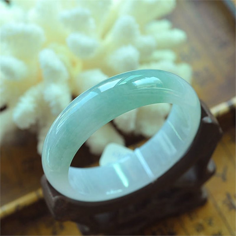 老坑缅甸玉镯浅绿玉手镯玉镯女款天然冰糯种玉镯子少女款七夕送礼