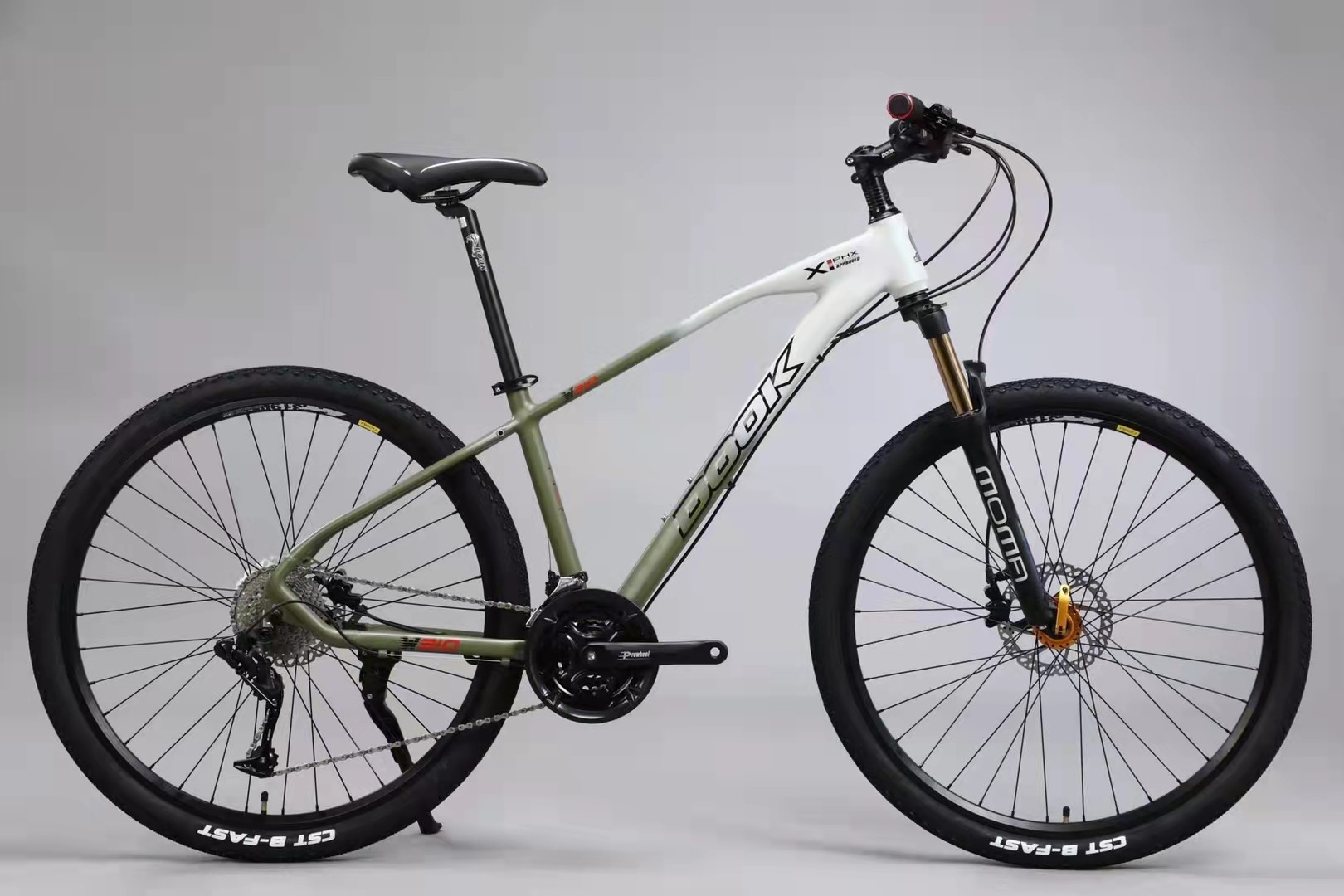 5寸铝合金全铝减震前叉截色山地整车漂亮