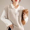 Twist Jacquard weave Pure wool Vest vest Autumn and winter Easy Sleeveless waistcoat new pattern Vest
