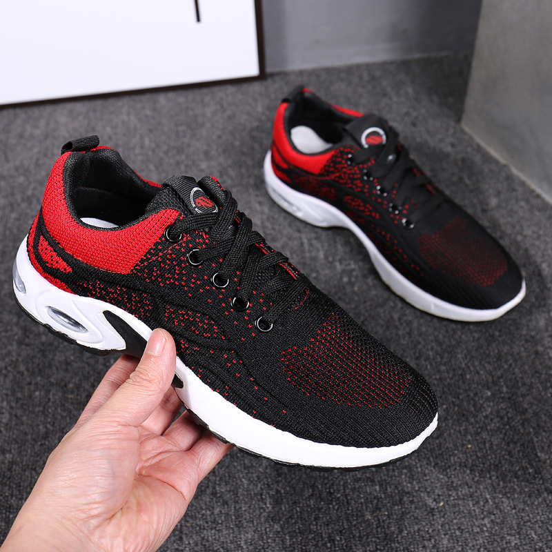 Shoes Men's 2023 New Flying Woven Breathable Sneaker Men's Casual All-Match Fashion Running Shoes Men's Shoes Foreign Trade