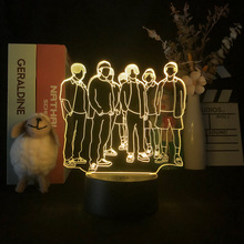 防弹少年团BTS3D小夜灯创意七彩智能LED遥控生日礼品卧室氛围台灯