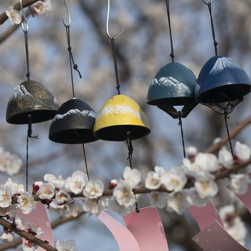日式铸铁风铃民宿金属复古和风景区阳台户外庭院寺庙祈福挂饰铃铛