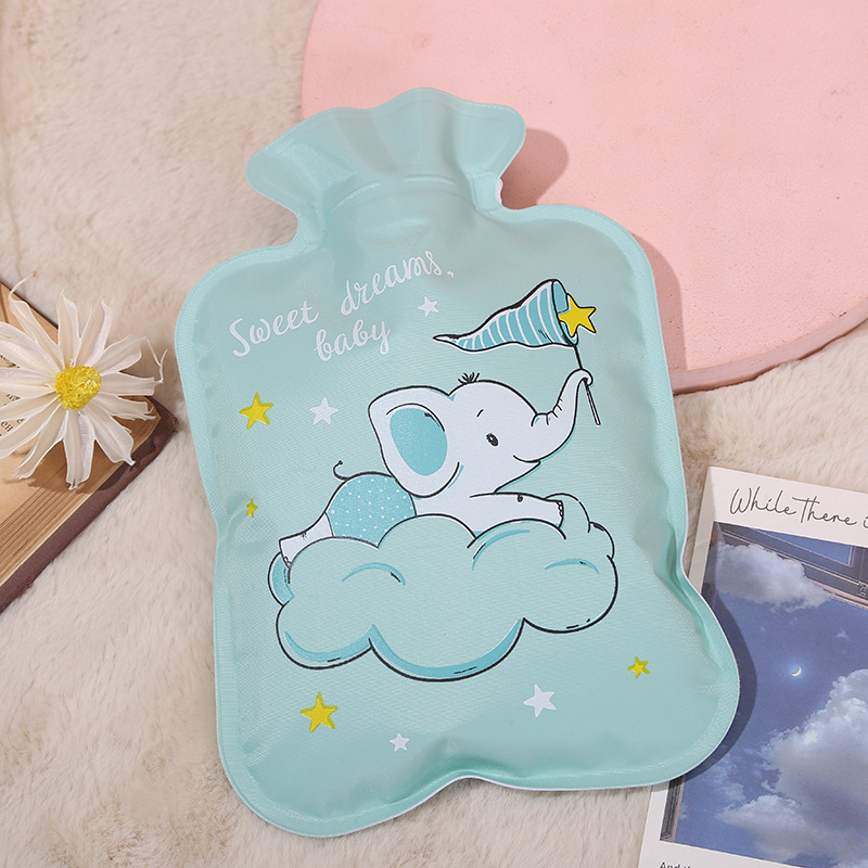 Q Version Cartoon Pattern Hand Warmer Hot Water Bag Foreign Trade Ins Wind Explosion-Proof High Density PVC Liner Water Injection Hand Warmer