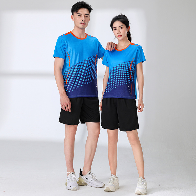 羽毛球服套装(上衣和短裤)面料:涤纶(吸汗透气)码数:男装m-4xl码,女装