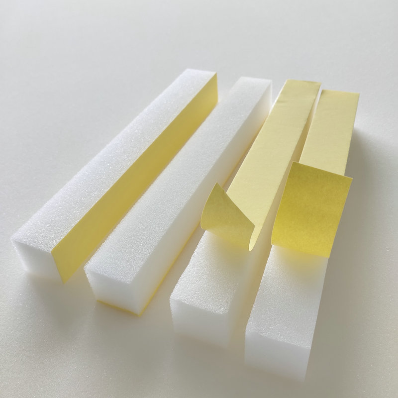现货防疫隔离面罩护额海绵条 自粘背胶海绵白色 防护面罩海绵条