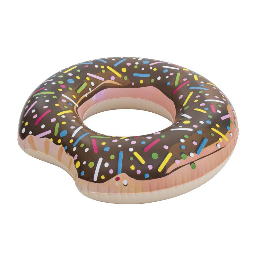 厂家定制吹气游泳圈 甜甜圈泳圈 精美图案水上戏水玩乐单人游泳圈