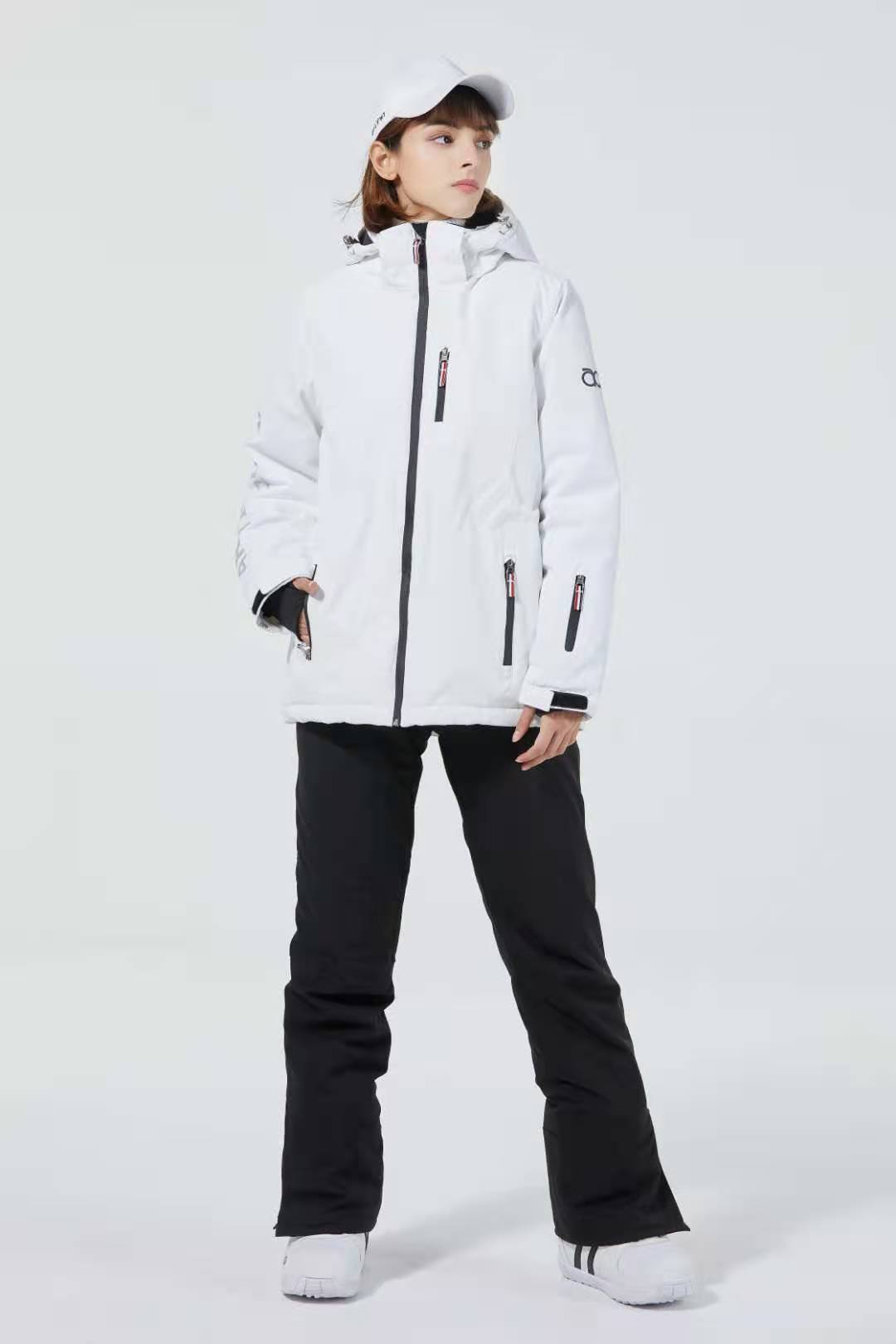 滑雪服男女款冬季户外单板双板白色滑雪衣滑雪服套装雪乡保暖加厚