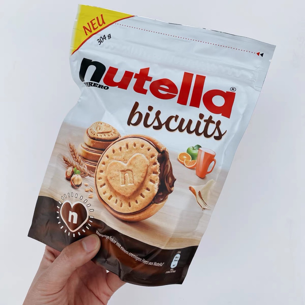 列罗nutella能多益榛子巧克力酱夹心爱心曲奇饼304g*10包-阿里巴巴