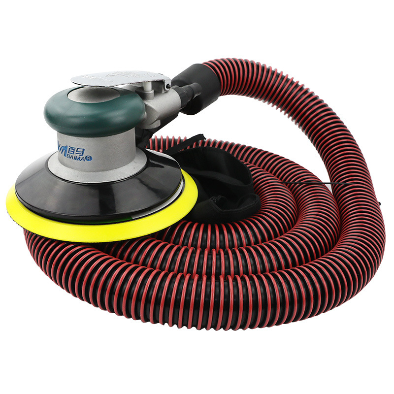 v5v6无尘5寸6寸气动打磨机磨灰机带吸尘式干磨机砂纸机抛光机