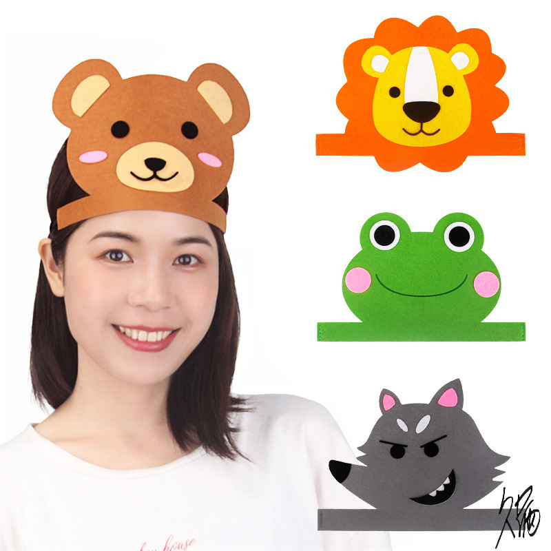 幼儿园小动物头饰六一节儿童动物头饰道具小鸡卡通头套面具话剧