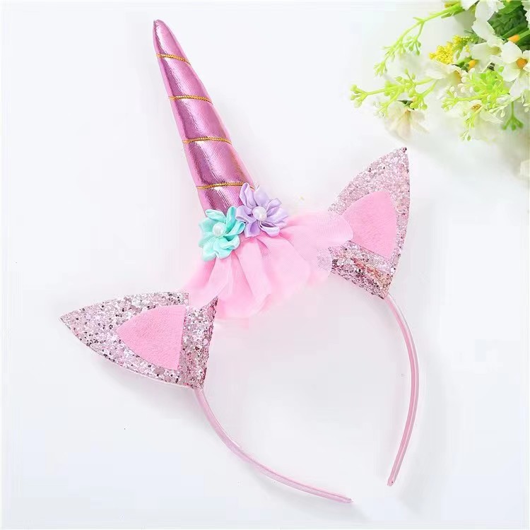 Cross-Border Hot Children's Day Headband Unicorn Cute Convex Skirt Headband Festival Stage Performance Garland Hair Accessories