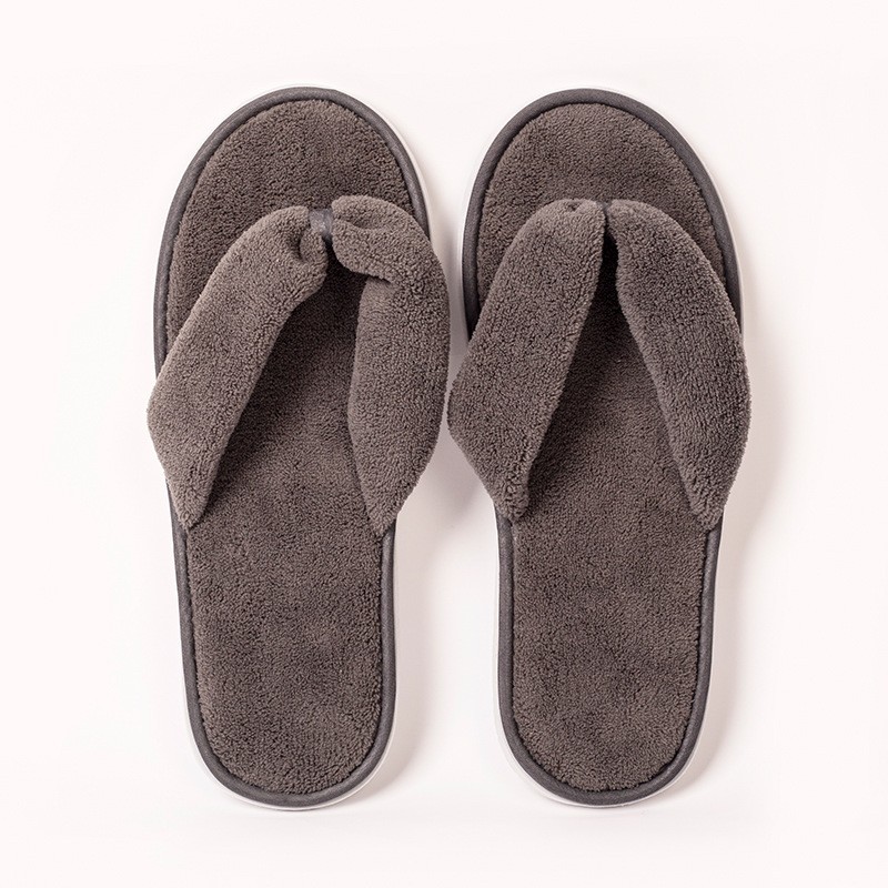 SOURCE Factory Spot Coral Fleece Flip-Flops Hotel Villa Non-Slip Thickened Wedding Disposable Slippers