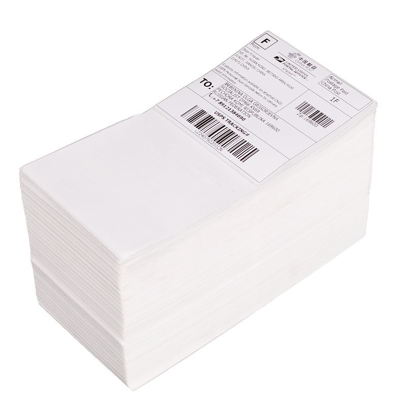 Three-Proof Thermal Sensitive Adhesive Sticker Printing Paper 100*150 Folding Express Sticker 100 * 100e Mail Treasure Label