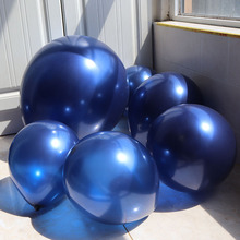 亚马逊跨境新款5寸10寸12寸18寸珠光海军蓝气球珠光夜蓝墨蓝气球