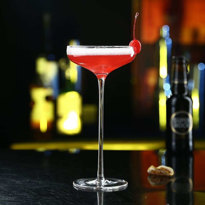酒术超高脚马天尼杯日式酒吧鸡尾酒杯宽口马提尼杯创意碟形香槟杯