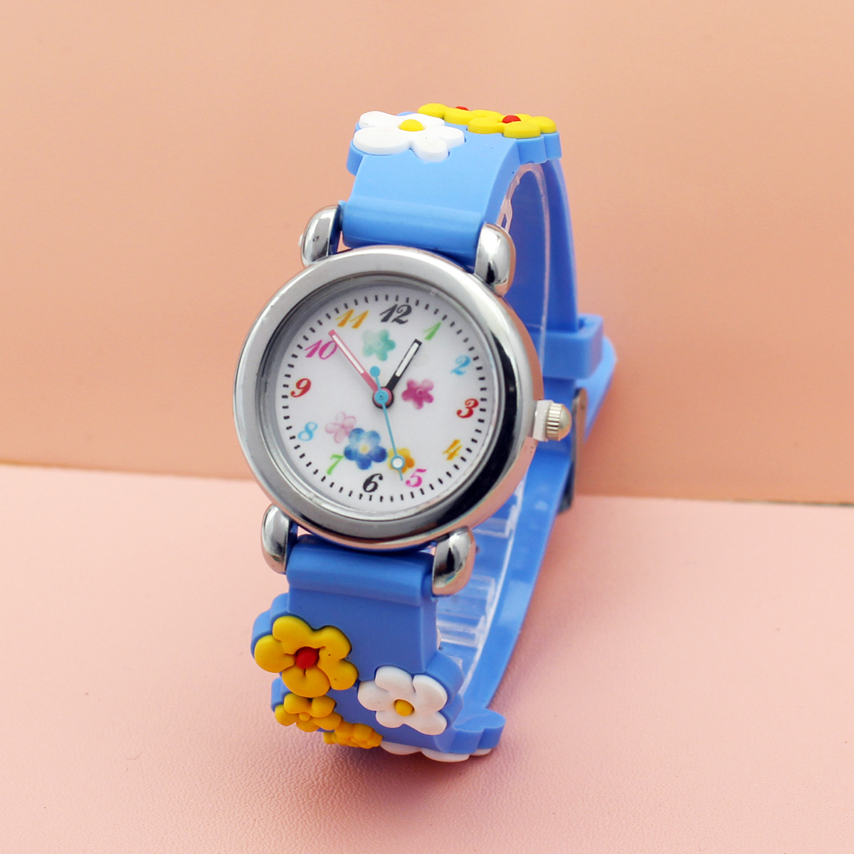 Cute Flowers Primary School Kindergarten Watch Cartoon Girl Children's Watch Cute Children's Cartoon Watch Toddler