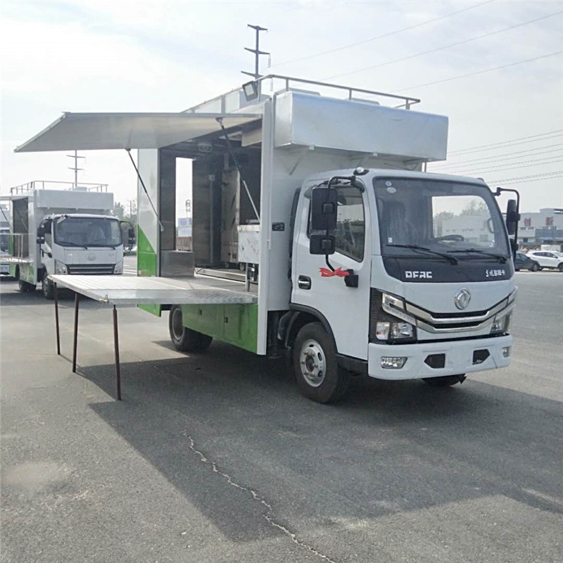 改装厢式便捷车户外宴会包席服务快餐车柴油版流动厨房餐车