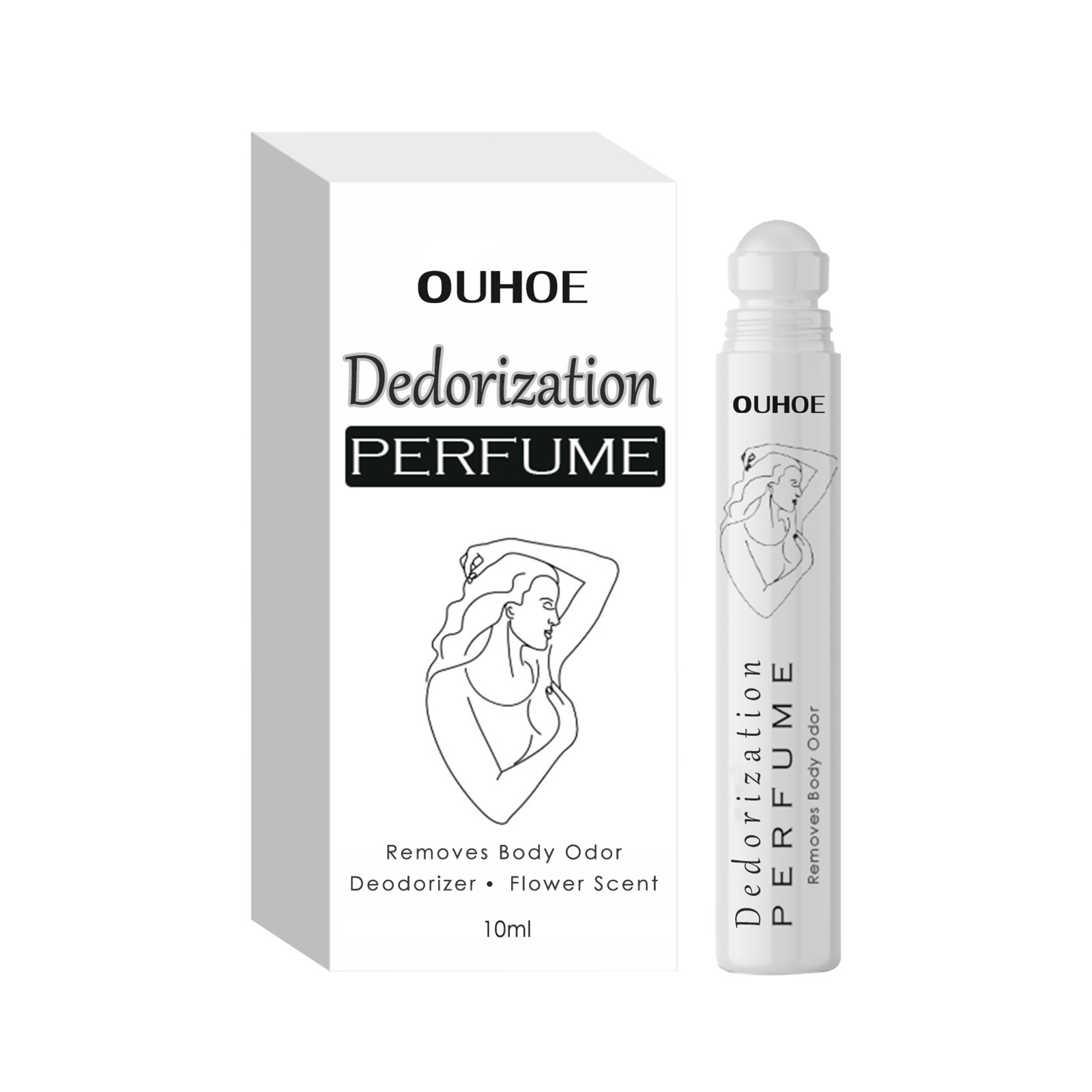 Ouhoe Deodorant Perfume Ball Relieving Armpit Body Odor Refreshing Antiperspirant Natural Fragrance Portable Perfume