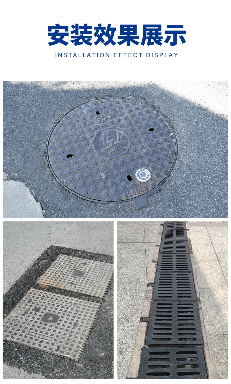 球墨铸铁井盖 排水沟盖板雨污厨房下水道格栅 雨水篦子地沟盖板