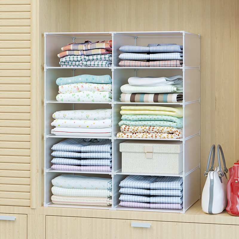 Storage Cabinet Plastic Frosted Assembly Locker Clothes Multi-Functional Sundries Storage Wardrobe Cabinet Layered Storage Rack