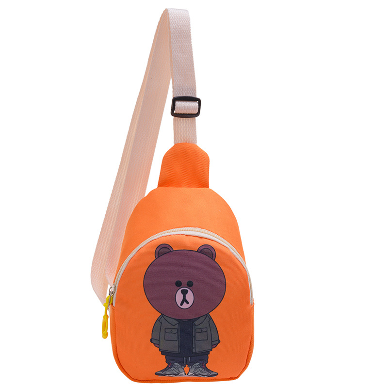 Trendy New Korean Style Children's Bags Cute Cartoon Pattern Oxford Cloth Messenger Bag Fashion Shoulder Boys and Girls Small Chest Bag