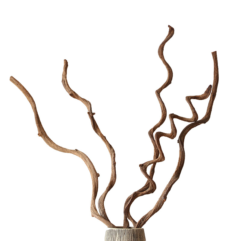 干花过江龙藤干树枝室内装饰样板间橱窗灵芝藤条插花摆件义乌工厂