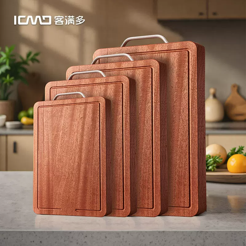 客满多实木乌檀木菜板抗菌防霉家用切菜板实木砧板双面案板厨房专