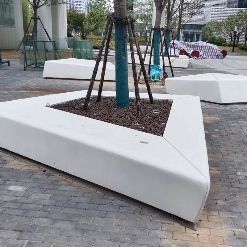 泰科石grc树池坐凳grc人造石材异形座椅园林景观泰科石休闲座椅