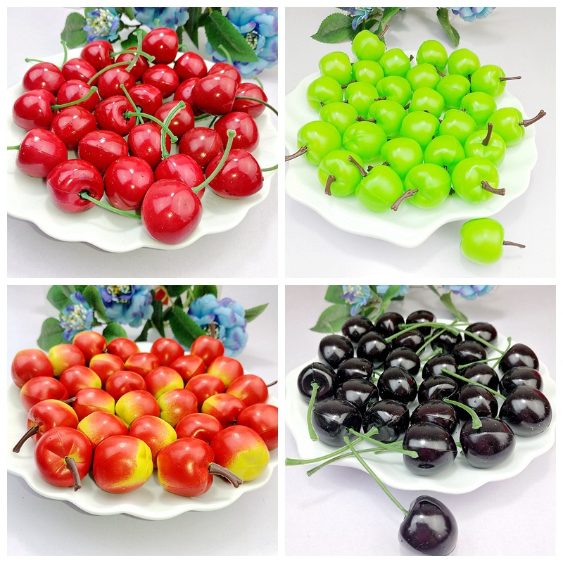 塑料小水果迷你型小果假水果苹果桔子樱桃花生装饰早教模型