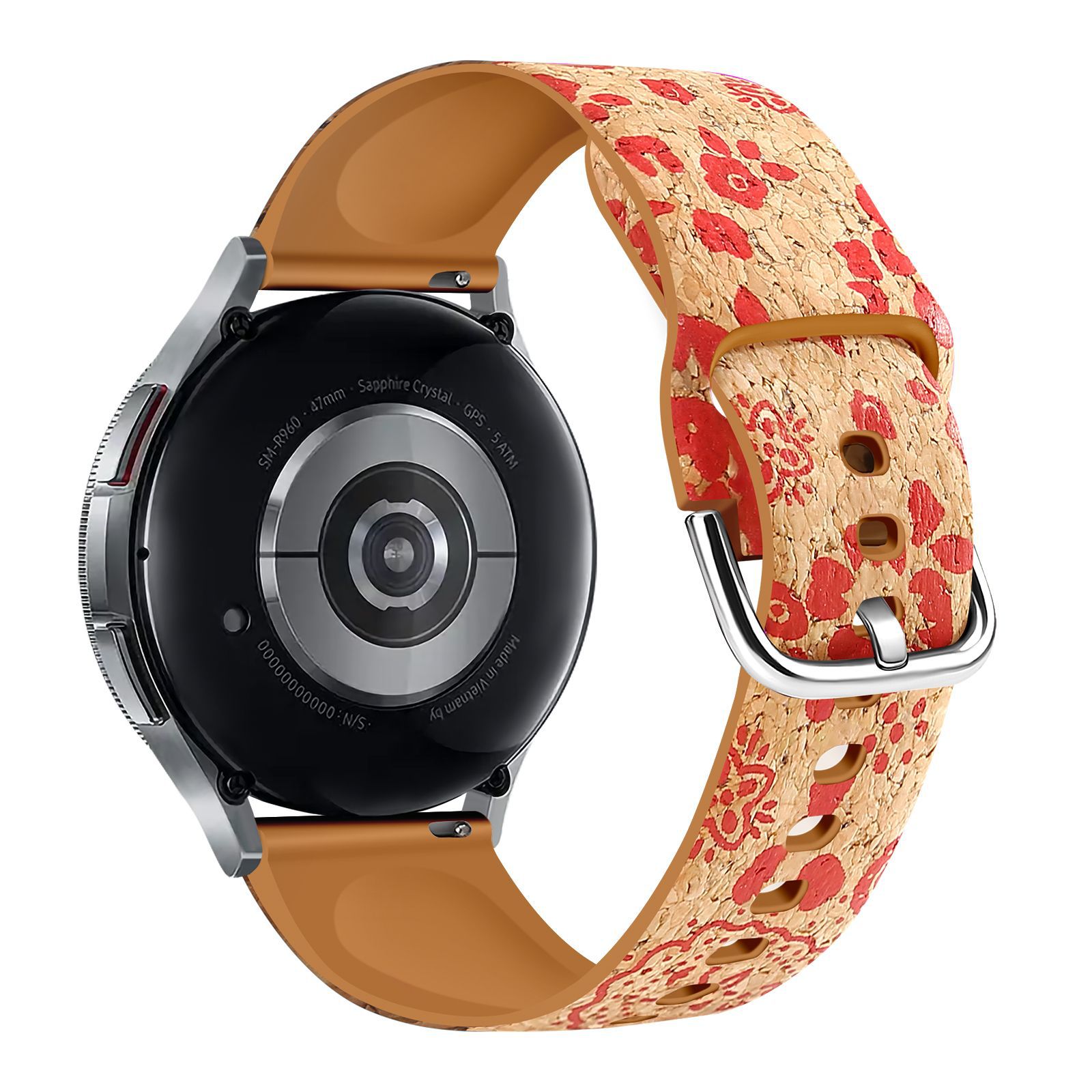 适用三星galaxy watch5表带tpe贴古树皮纹classic手表20/22mm通用