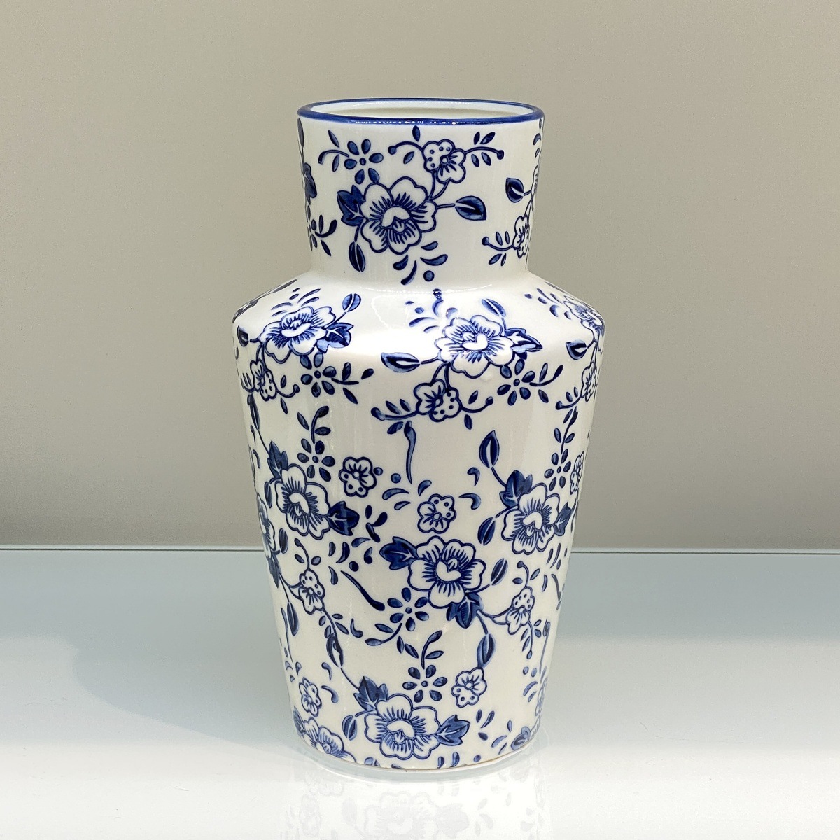 new chinese style blue and white porcelain ceramic flower bottle flower flower arrangement ornaments living room and wine cabinet decorations flower arrangement 2
