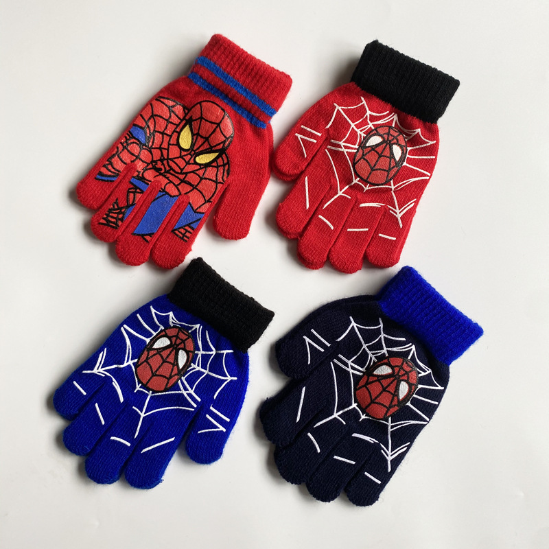 亚马逊欧美跨境蜘蛛儿童手套spider childrens gloves保暖手套
