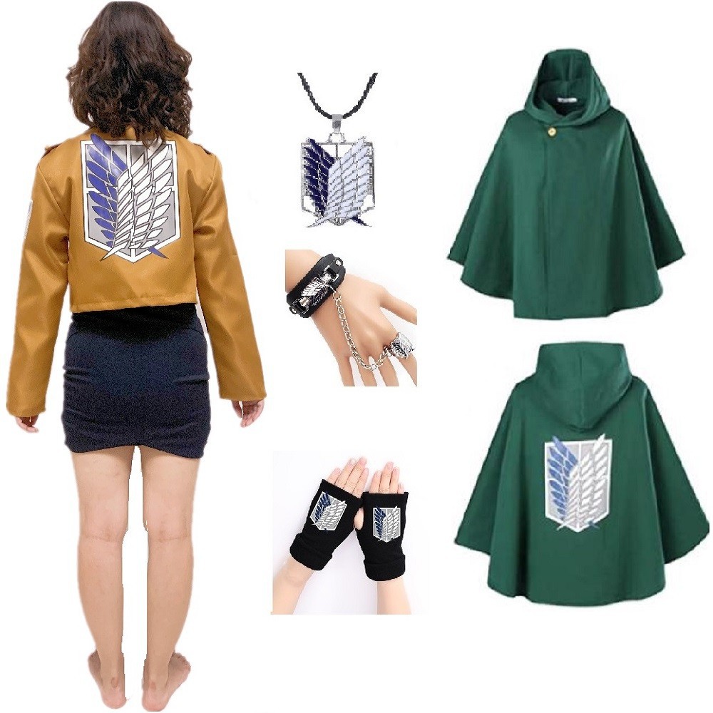 厂家直销 进击的巨人 调查兵团 自由之翼 男女外套夹克 服装动漫