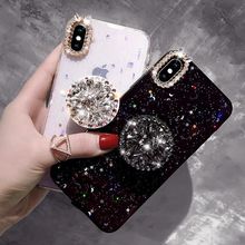 苹果16promax/15手机壳镶钻气囊支架iphone14/13全包硅胶套适用12