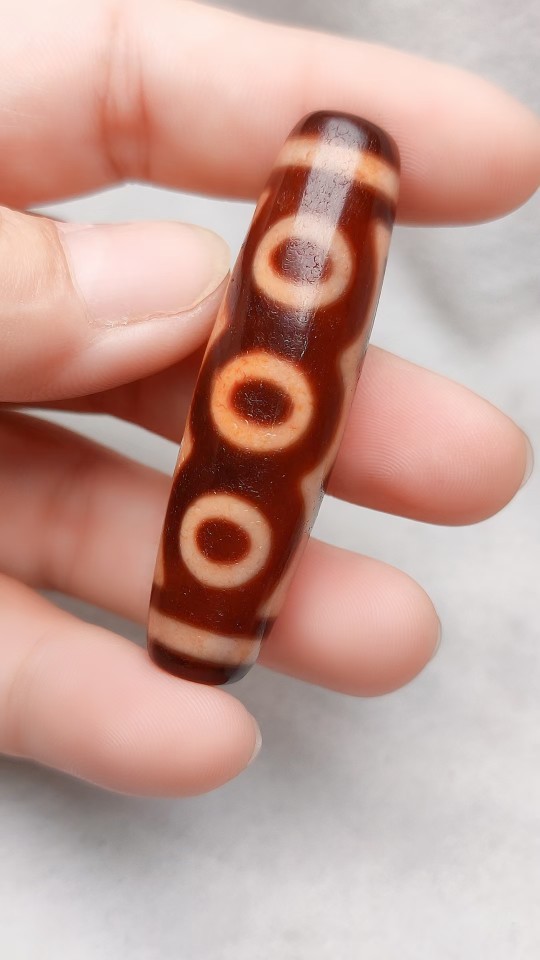 龙鳞纹古法朱砂措丝五眼天珠财寿之珠五方财神招添财69寿f11a27