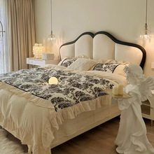 床简约现代主卧室大气1米8双人奶油风床女孩法式大床2米x2米2