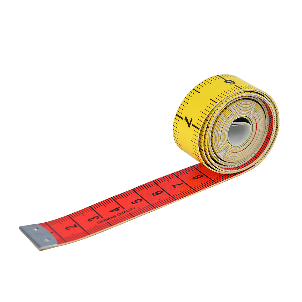 优质彩色皮尺裁缝尺 卷尺 加厚英寸1.8*60in/150cm尺子 软尺