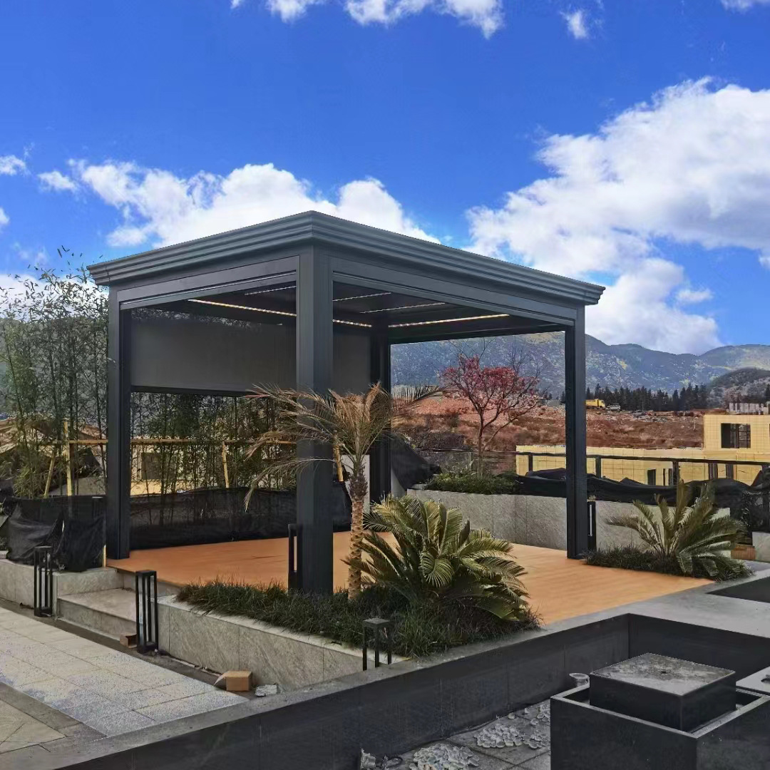 铝合金翻板凉亭电动凉亭别墅花园阳光房星光蓬月光蓬